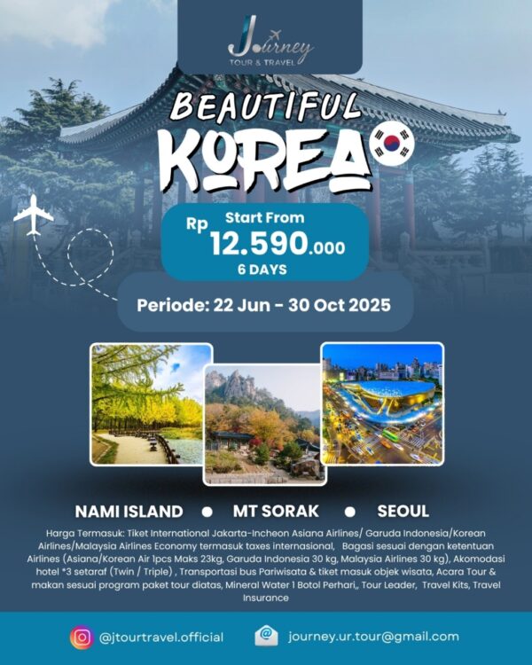 Beautiful Korea Tour (6 Hari)